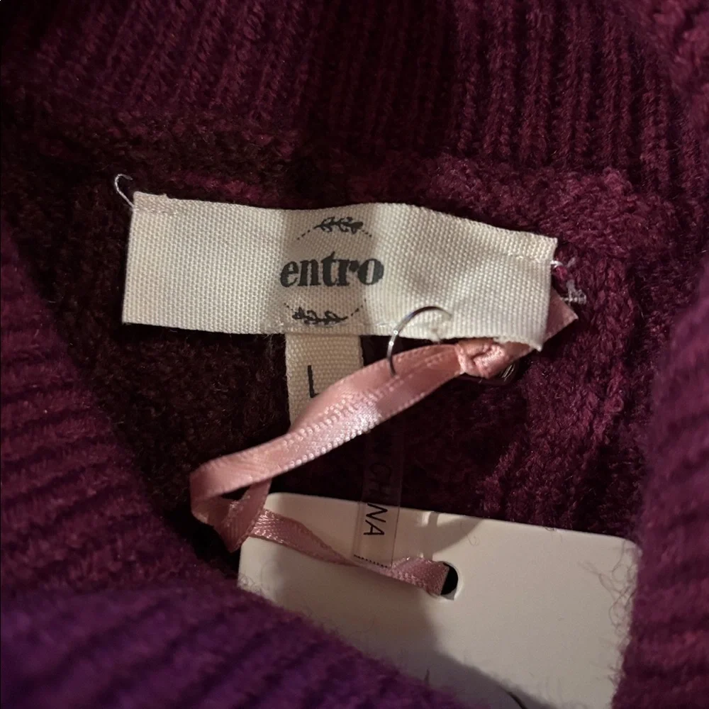 Entro Boutique Turtleneck Sweater Dress Large NWT NEW - Picture 5 of 7